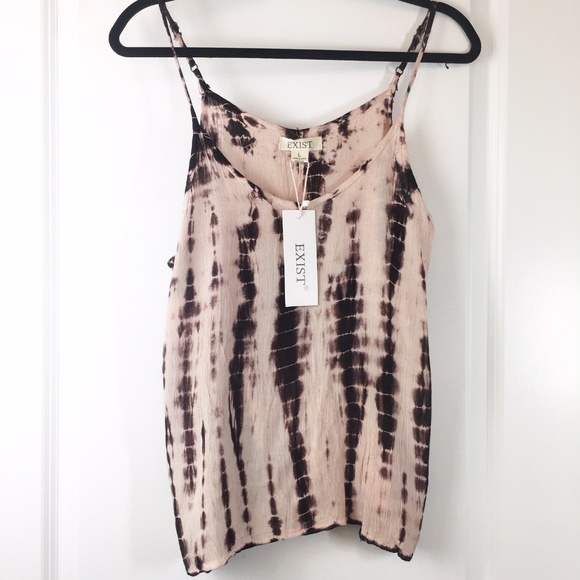 New EXIST Tank Top - Brown & Light Pink - Tie Dye - Picture 2 of 5